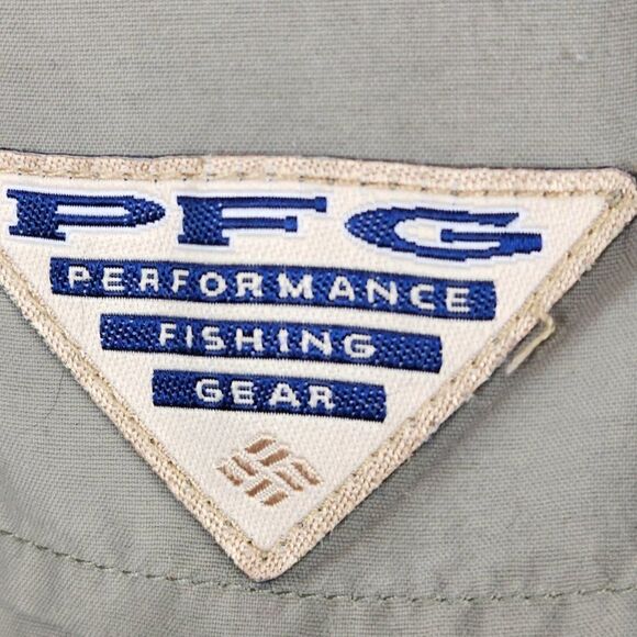 Columbia Mens PFG Vented Button Up Shirt Extra Large XL Kahki Fishing Outdoor - Picture 13 of 13